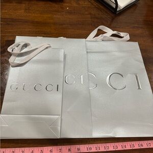 3- Gucci empty shopping bag.
